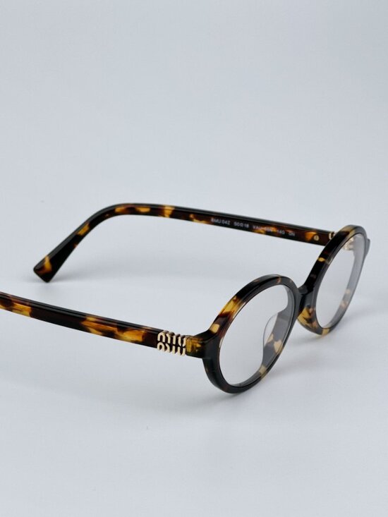 Miu Miu MU04ZS VAU08N BRAND NEW Sunglasses Honey Havana Clear Blue Light Unisex main image 12